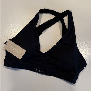 P'tula Midnight Black Sports Bra